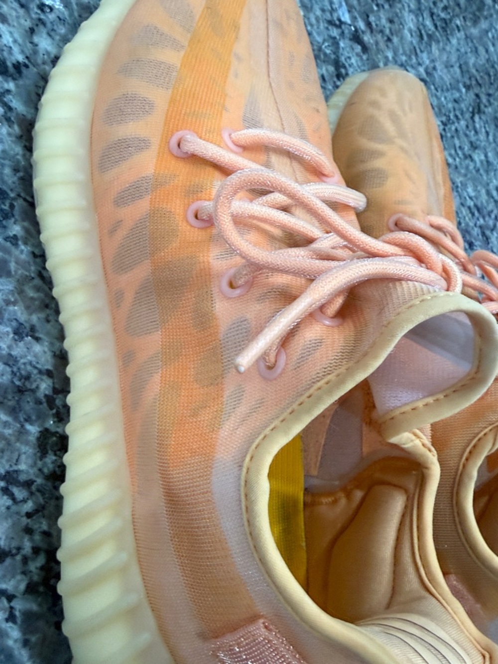 adidas Yeezy Boost 350 V2 Lace Up Sneakers Orange Men’s - Picture 8 of 11